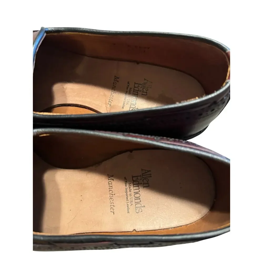Allen Edmonds Manchester Tassel Loafer Shoe Men Size 9 Burgundy Leather
